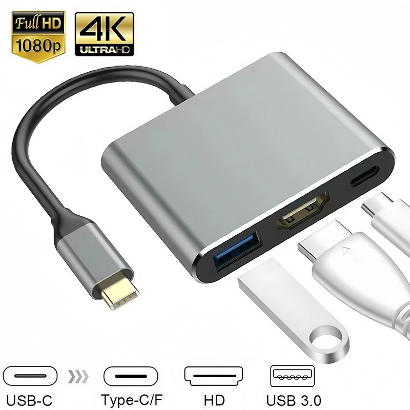 Usb Hub Type C - 3-в-1: концентратор Type-C с поддержкой HDTV,