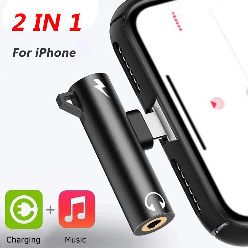 Wired Earphone Lightning - Адаптер-разветвитель 2-в-1 для iPhone 14, 13,